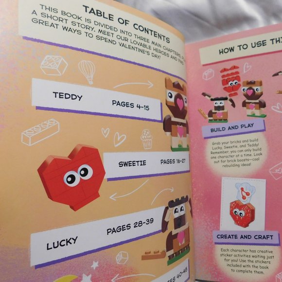 Lego Build Valentine's Day Fun! Book 3 Exclusive Lego Models Stickers Activities - Picture 3 of 3